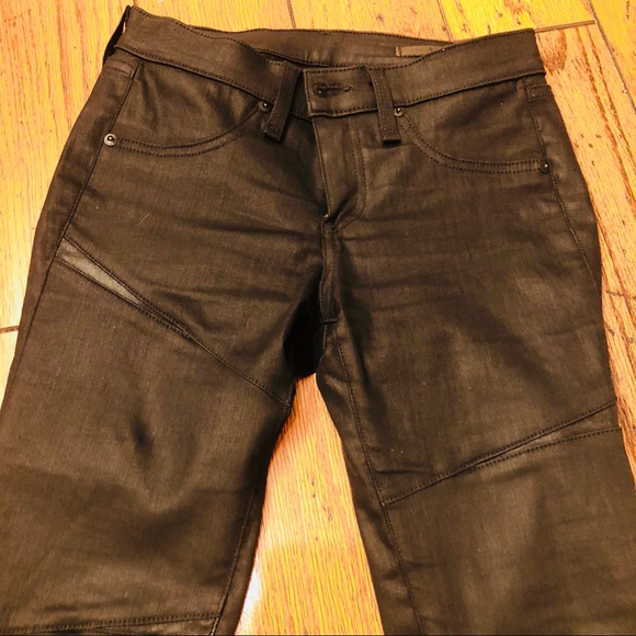rag&bone black leather and denim jeans - Picture 3 of 8